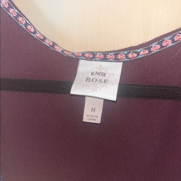 Knox Rose burgundy Embroidered kimono wrap size medium - Picture 2 of 9